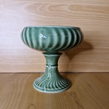 Dartmouth Pottery Green Pedestal Bowl / Compote Dish No.223 England Vintage