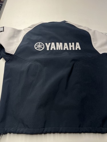 Yamaha JH Design Blue & White Pit Crew Racing Jacket Men 2XL rare - Picture 8 of 9