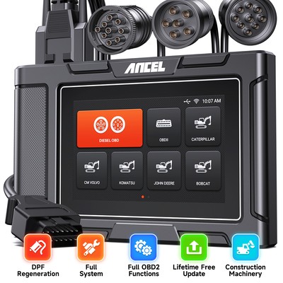 ANCEL HD3600 Construction Machine Heavy Duty Diesel Truck Scanner Diagnostic DPF