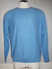 NWT Men's J.CREW Sz L Blue Crew Neck Knit Cotton Sweater MSRP 64.97
