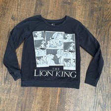 Disney The Lion King Simba Pullover Sweatshirt Small S Black Womens