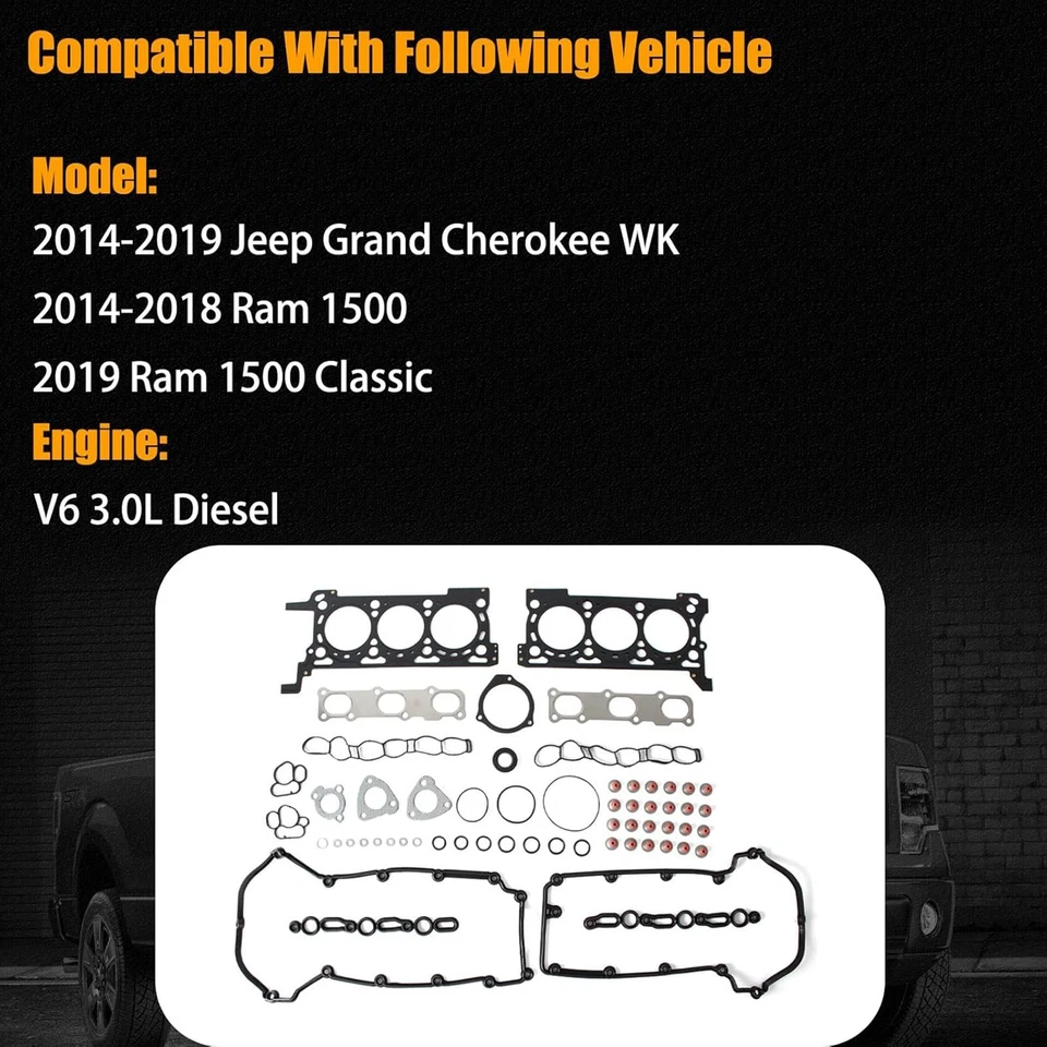 Kit de junta de culata para Jeep Grand Cherokee WK RAM 1500 2014-2019 3,0 T diésel Foto 3 de 4