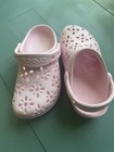 Crocs Classic Kids Clog Pink Floral Cutout Slip-On Logo, US Size 12 — photo 2