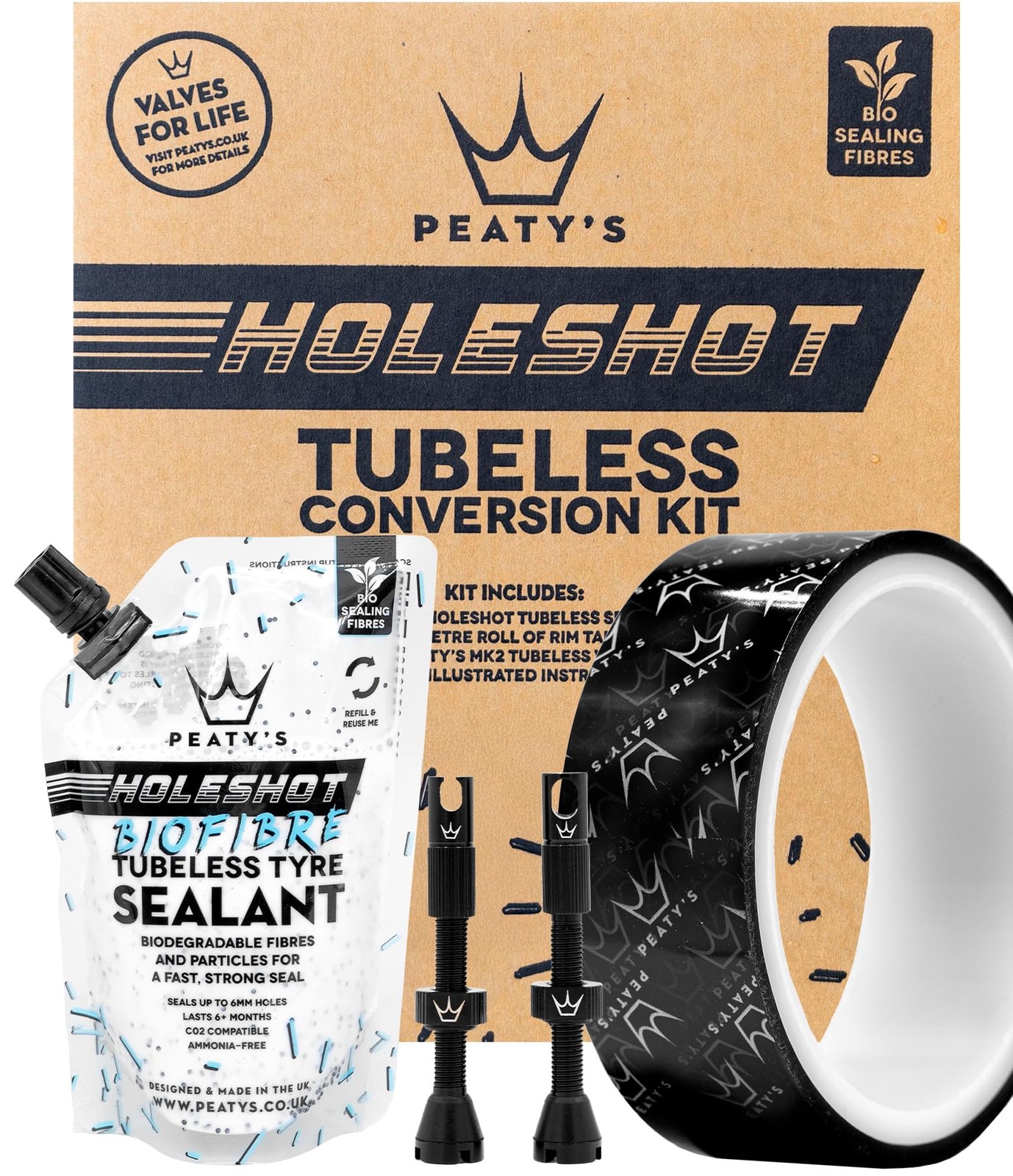 Peatys Holeshot Tubeless-Umrstkit - Enduro und DH 30mm Felgenband 42mm Tubel 11690₽