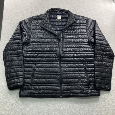 Patagonia Ultralight Down Jacket Mens XL Black Puffer Full Zip Outdoor 84755