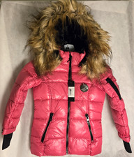 NWT DIESEL FAUX FUR TRIM PUFFER HOODED JACKET...