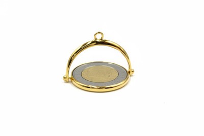 Bellezza 500 Lira Coin Flip Pendant Bronze Italian Spinning Bimetal