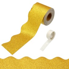 Glitter Bulletin Board Borders, 32.8ft Yellow Border