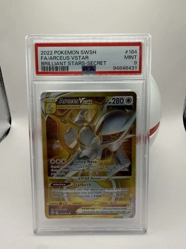 Pokemon Arceus Vstar Gold 184/172 Brilliant Stars Psa 9
