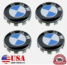 4PCS For BMW 68mm Wheel Center Hub Caps Logo Badge Emblem Rim Hubcaps Emblem NEW