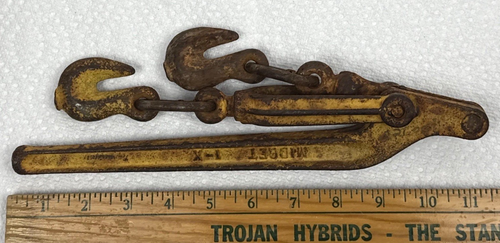 Vintage Midget 1-X Stacy Tiffin Ohio Chain Binder Hoist Rig Come-A-Long - 第 6/6 張圖片