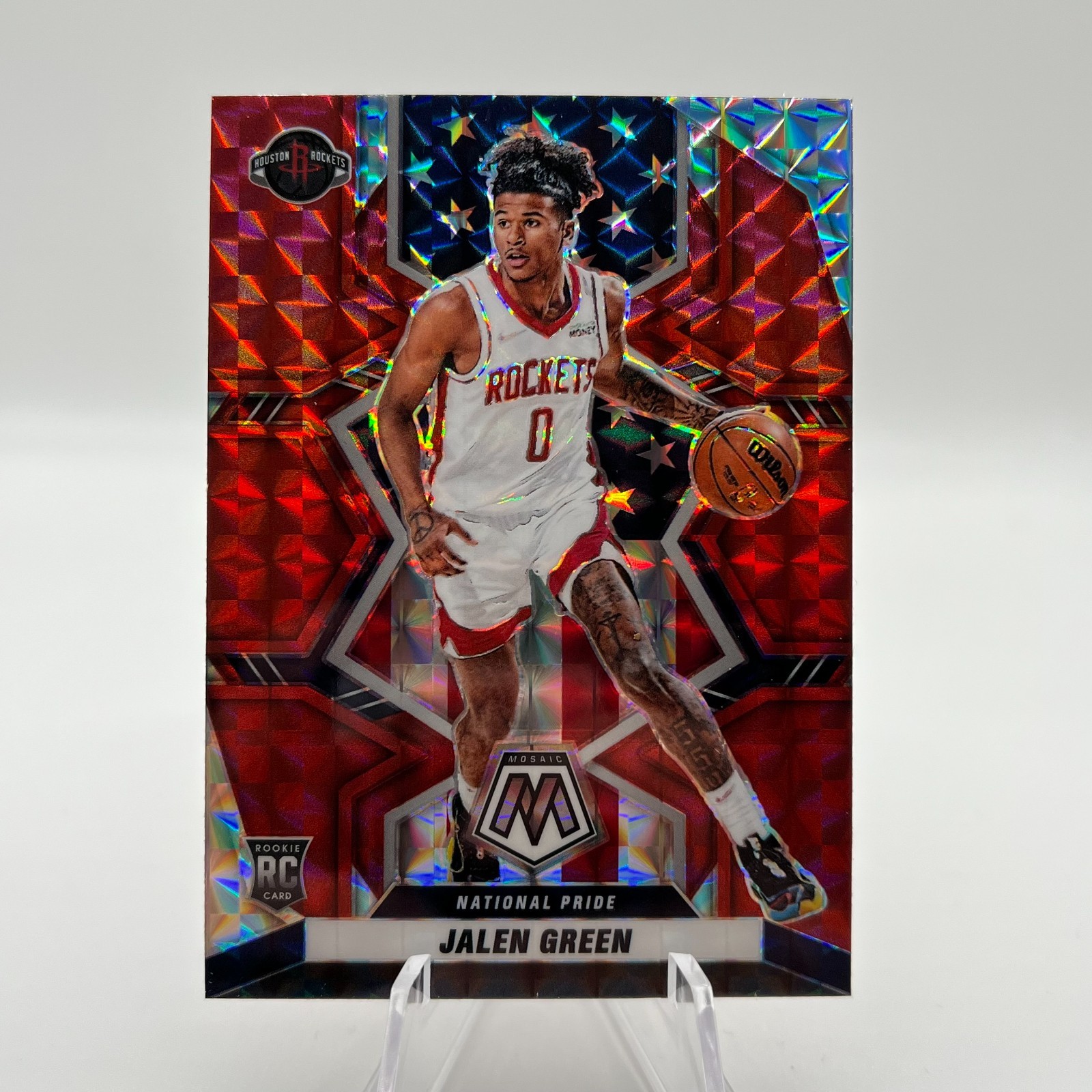 2021-22 Panini Mosaic National Pride Red Prizm Jalen Green #259 Rookie RC