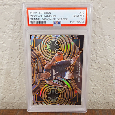 Panini 2022 Obsidian Zion Williamson POP 1 Tunnel Vision-EE Orange 12/35 PSA 10