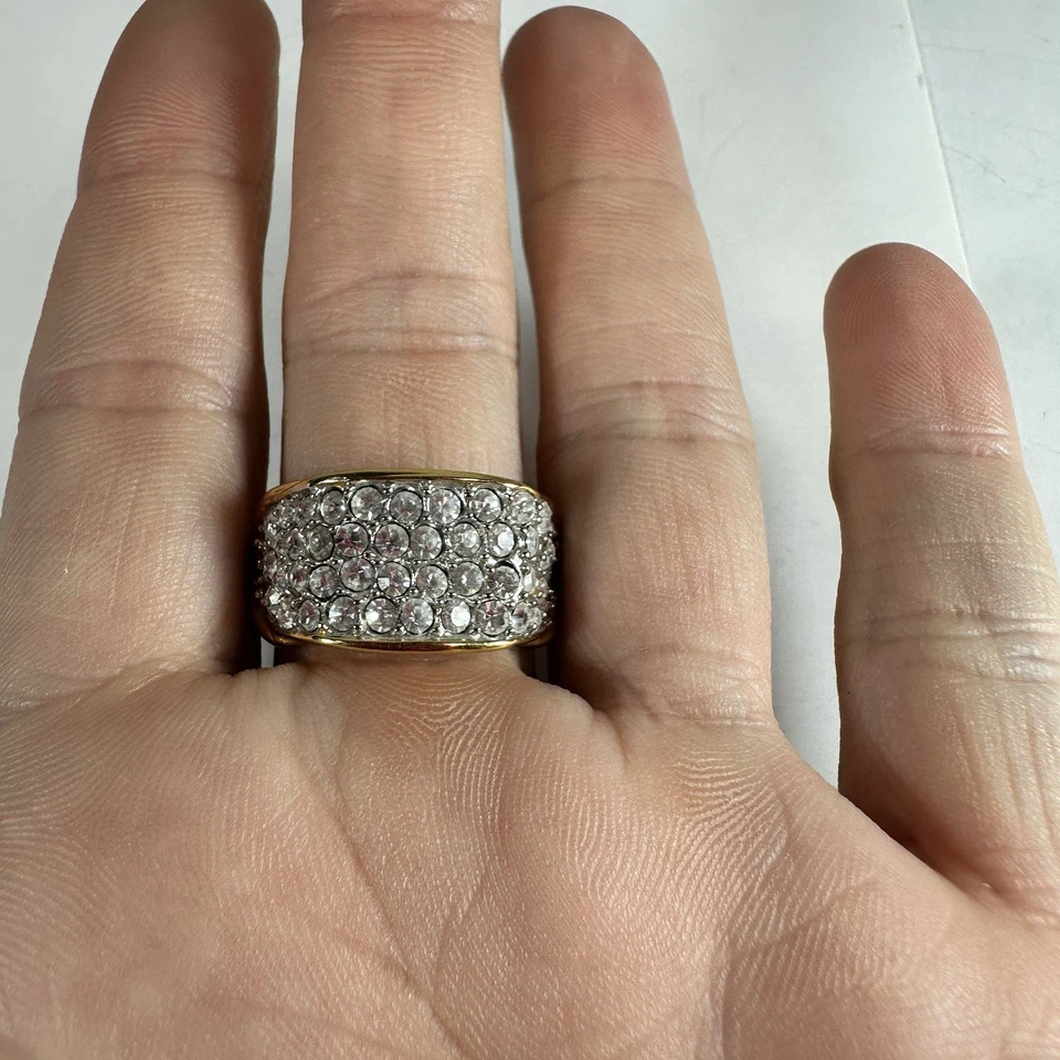 Anillo Vintage Elizabeth Taylor Avon Brilliance Colección Grueso Cóctel 8 9 Foto 2 de 4