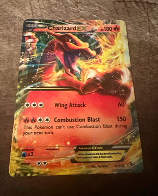 2014 Pokemon Charizard EX 12/106 XY Flashfire Holo Ultra Rare MP