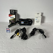 Pentax Optio WG-1 Digital Camera 14MP Adventure Proof Black and Blue Bundle Read