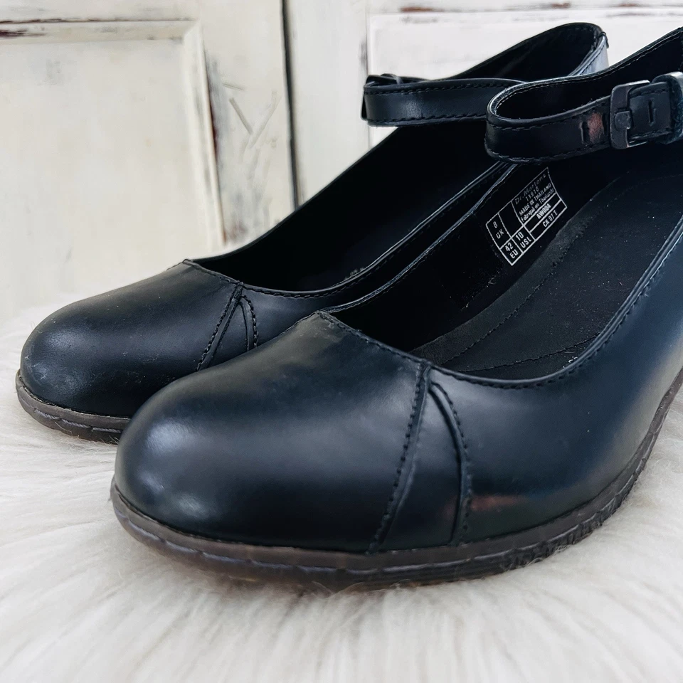 Dr Martens Black Leather Semira Mary Jane Heels Doc Martens - Womens Size 10 - Image 2 of 4