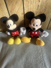 Official Disney Mickey Mouse Plush Toys Lot Of 2 Approximately 10 Inches.