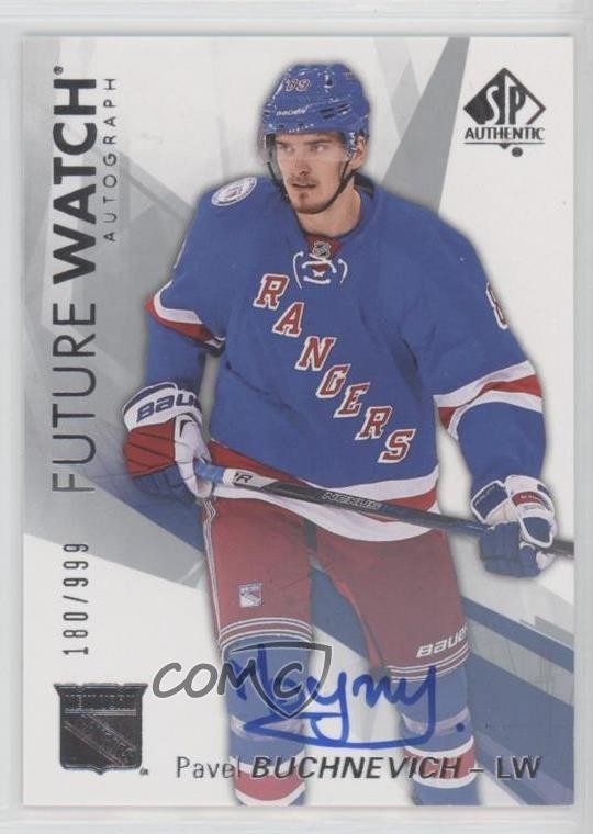 2016 SP Authentic Future Watch 180/999 Pavel Buchnevich #180 Rookie Auto RC 2o7