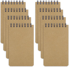 8 Pack 3x5 Mini Spiral Notepads 60 Sheets Lined Pocket Notebooks Brown