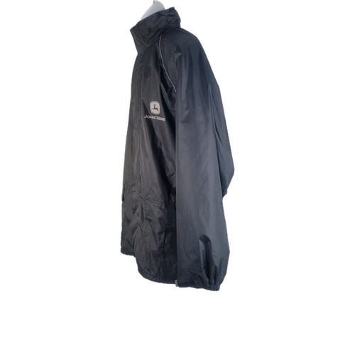 John Deere Mens Large Rain Suit West Chester 2 Piece Lightweight Black - Picture 4 of 17