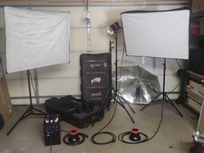 Tested Speedotron 2401SX2 Studio Flash Kit 3 202VF Heads Pelican 1780 Case
