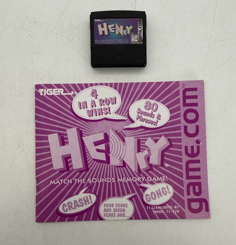 Henry Tiger Game.Com With Manual Cartridge Tested - Picture 1 of 2