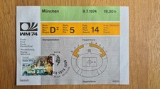 Ticket WM 1974 FINALE - M&uuml;nchen 74