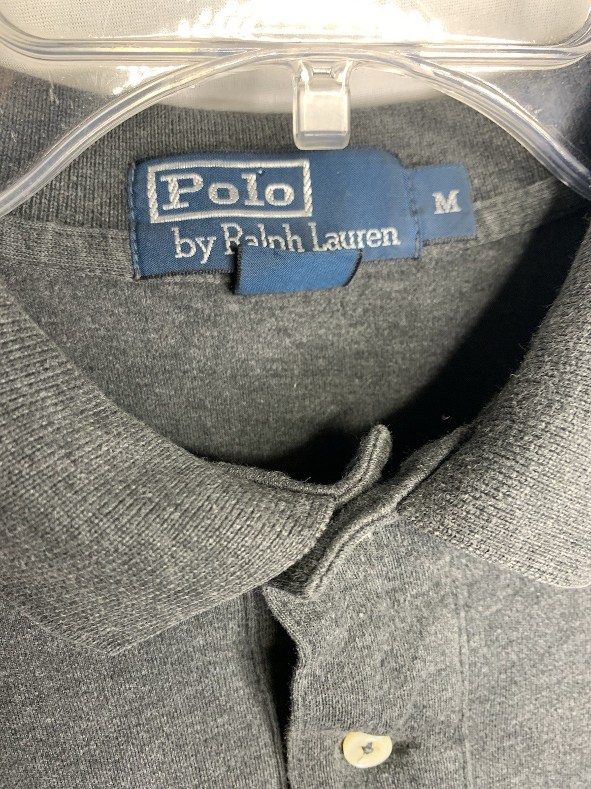 Polo uomo M by Ralph Lauren grigia camicia manica polo cotone preppy golf camicia pony