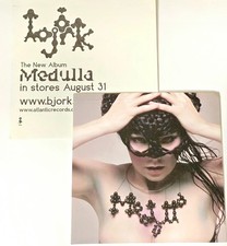 BJORK 2 PROMO STICKER ELECTRONIC MEDULLA ELECTRO ALTERNATIVE INDIE ART VTG FLYER
