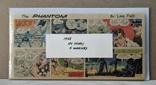THE PHANTOM by Lee Falk 1968 Sunday Strips. 44 thirds and 5 quarter page strips.