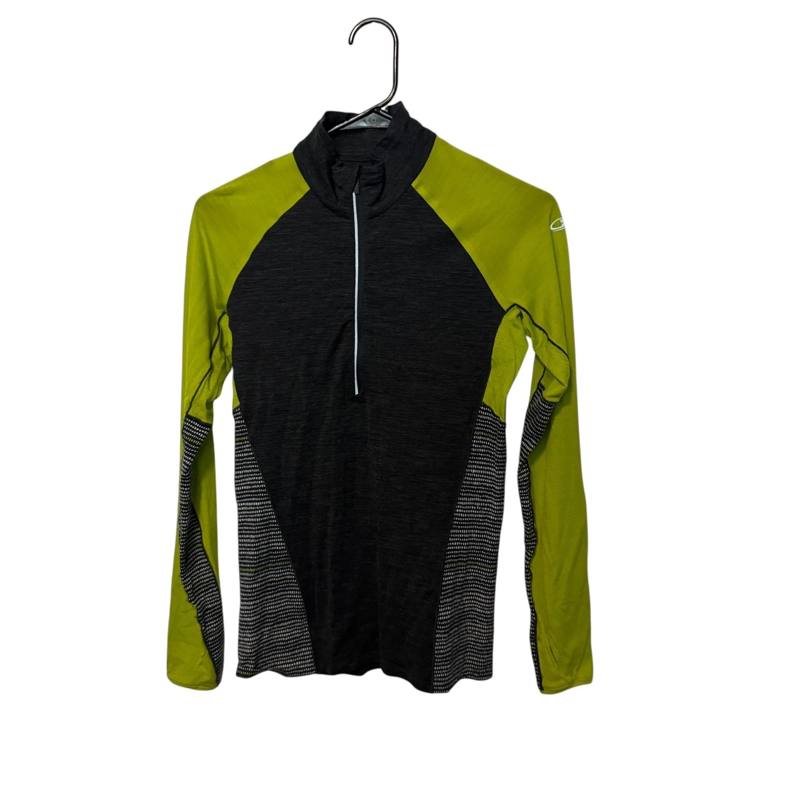 Icebreaker Merino GT Comet Half Zip Pullover Women S Green Gray Base Layer