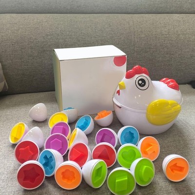 12Pcs Shape and Color Matching Eggs Toy for Puzzle Game Boys Girls Preschool
