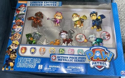 Limited Edition PAW PATROL Action Pack Pups Metallic Series NRFB Gift Pack
