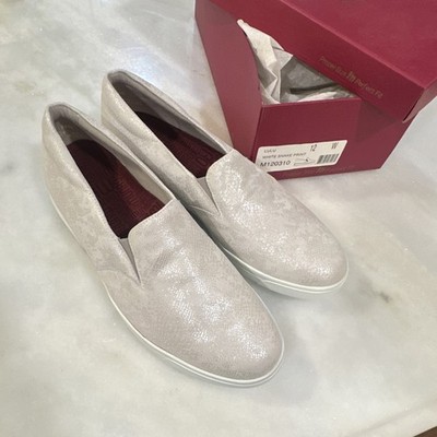 Munro White Snake Print Flats Slip-On Round Toe Women's Size 12W