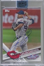 2018 73/99 Carlos Carrasco (2017 Topps Opening Day) #17TOD-158 Buyback Auto 0c6