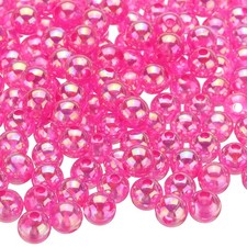 400pcs Acrylic Round Beads AB Colors 8mm Loose Craft Beads Pink AB
