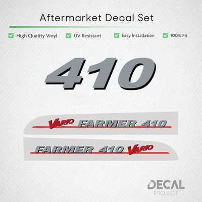 Fendt Farmer 410 Vario Decal Kit - Early 400 Series Restoration Hood Graphics