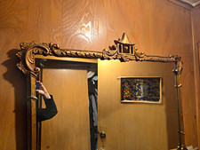 Ornate Traditional Gold Framed Horizontal Wall Mirror 46 x 32 in