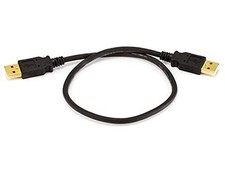 Monoprice 1.5ft USB 2.0 A Male to A Male 28/24AWG Cable Gold Plated - Black