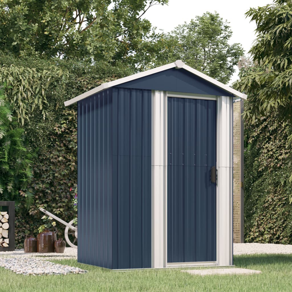 Capanno da Giardino Antracite 126x97,5x177cm in Acciaio Zincato 2404725