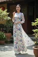 Ao Dai for Women - Modern Vietnamese  o D i Dress for Lunar New Year - No Pants