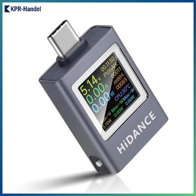 USB C Tester 4.5-50V 12A Spannung Voltmeter Strommessgerät