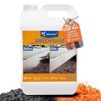 Mulch Glue for Landscaping, 1 Gallon Rock Glue, Pea Gravel Binder Stabilizer,...