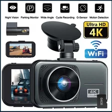 Lamtto 4K WiFi Dash Cam UHD 2160P+1080P Front and Rear Dual Lens Car DVR Camera