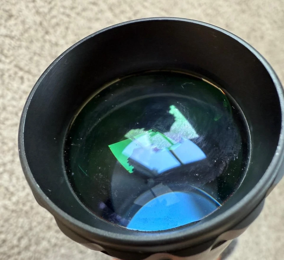 Mira para rifle Leapers 6-25x50 roja/verde Mil-Dot AO **Falta cubierta de perilla EZ TAP** Foto 4 de 4