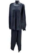 Barefoot Dreams Women's CozyChic Pullover Straight Leg Pant Black