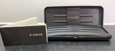 Vintage Older Parker Hard Plastic Case / Etui in Grey-Marble for 3 Pens