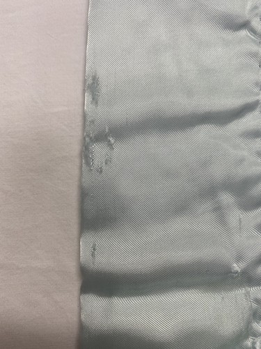 Vtg Light Blue Thermal Baby Blanket Satin Edging Large 41X57 - Picture 7 of 9