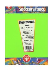 Hygloss Fluorescent Poster Board - 8 1 2 in. x 11 in. pack of 10